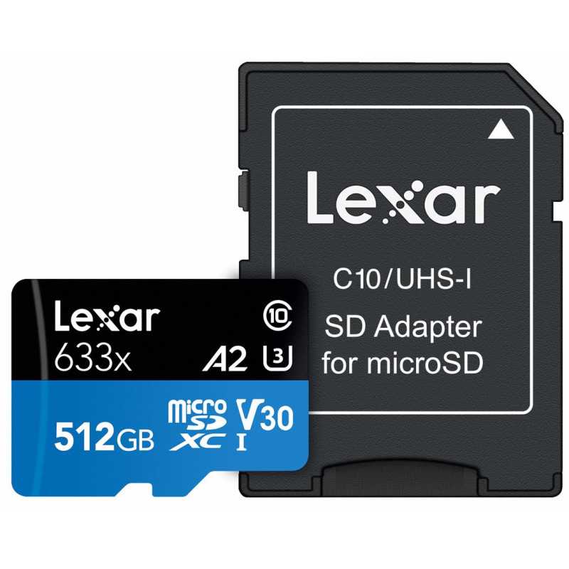 Billede af Micro SD kort 512GB Class 10 - Lexar 633X - 512GB - MicroSDHC/SDXC