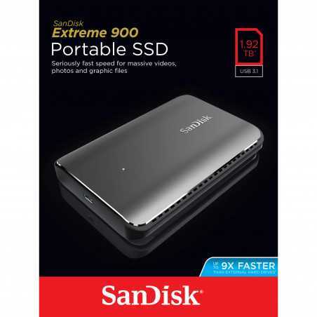 SANDISK Bærbar SSD Extreme 900 1.92TB 850MB/s Læs&Skriv Til Salg