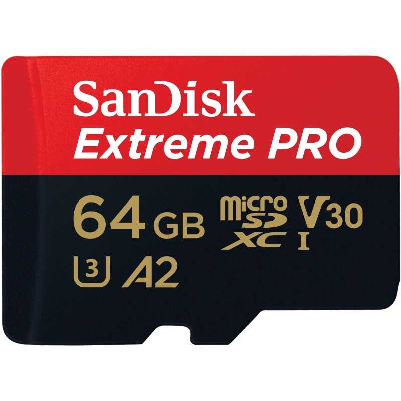 Billede af SANDISK MicroSDXC Extreme Pro 64GB 170MB/s A2 C10 V30 UHS-I