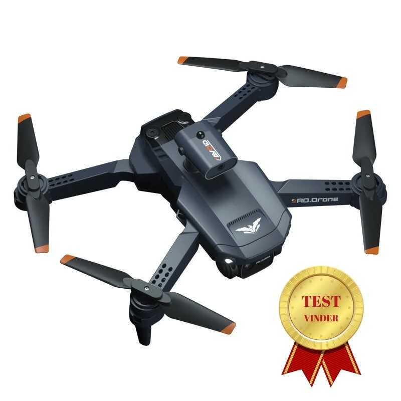 JJRC H106 mini drone med HD/4K kamera, forhindringssensorer og FPV (sort) + Gratis opbevaringstaske