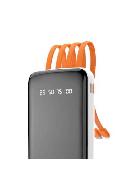 Dudao K6Pro powerbank 10000mAh 10Watt 4xcables hvid