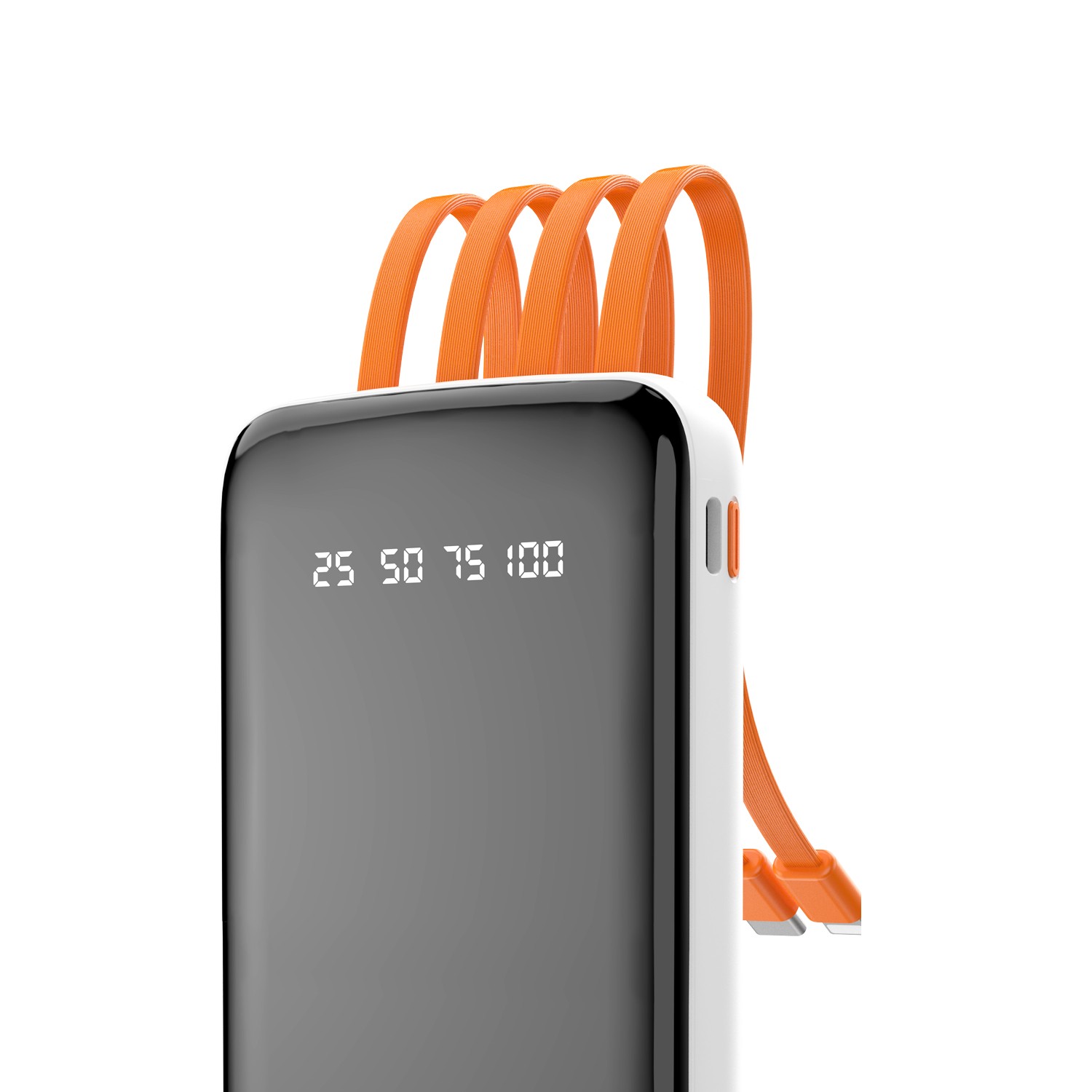 Dudao K6Pro powerbank 10000mAh 10Watt 4xcables hvid