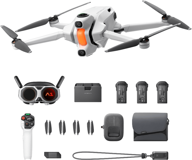 Antigravity A1 Drone - 8K 360 - Infinity Bundle - Verdens Første 360 Drone