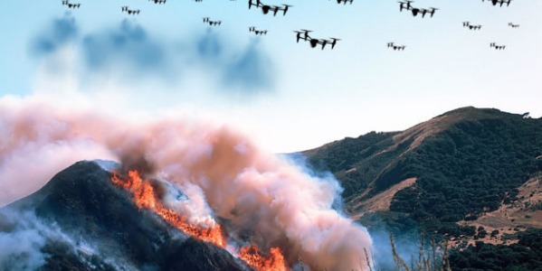 Er anvendelsen af dronesværme fremtidens løsning inden for brandbekæmpelse?