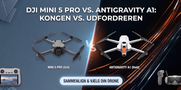 DJI Mini 5 Pro vs. Antigravity A1: Hvilken minidrone skal du vælge i 2026?