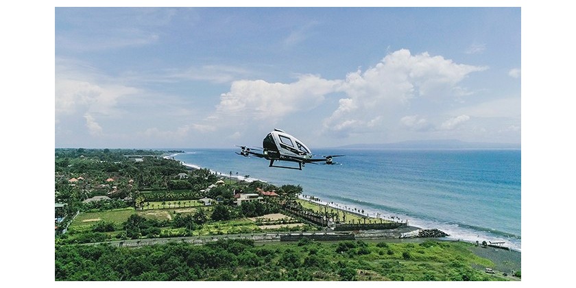 Ehang transport drone demonstrerer sightseeing-flyvninger på Bali