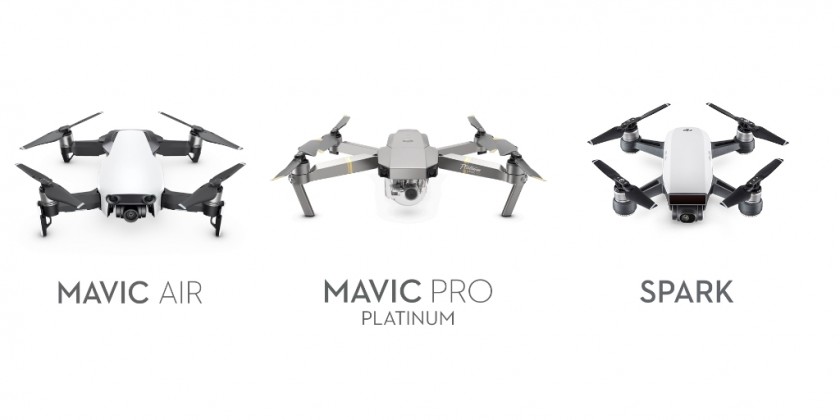 Compare DJI Mavic Air, DJI Mavic Pro & DJI Mavic Pro Platinum