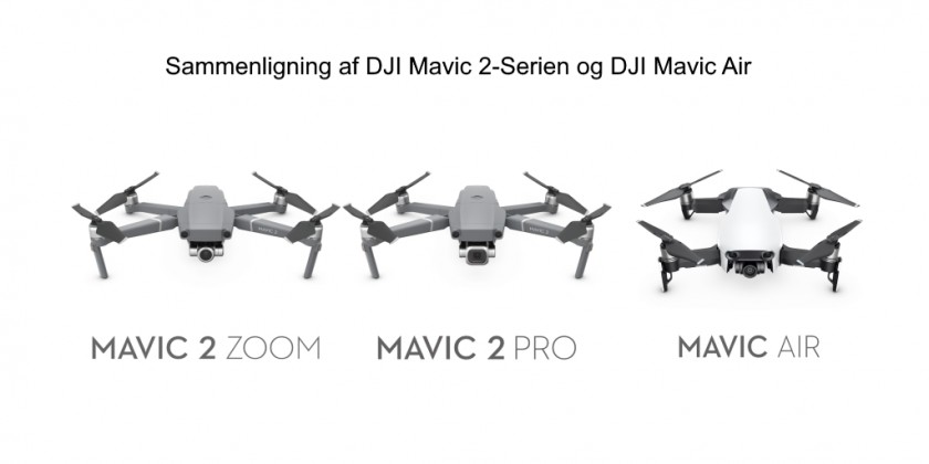 Sammenligning af DJI Mavic 2-serien og DJI Mavic Air